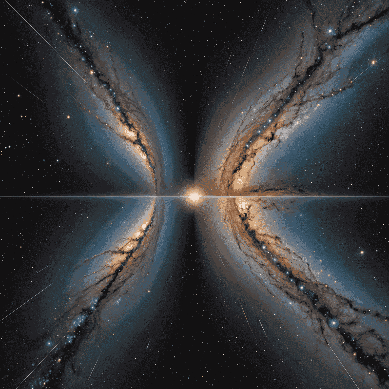 A split image showing two cosmic distance scales: one using parsecs and the other using light-years. Visual representations of stars and galaxies are positioned along each scale to illustrate the comparison.